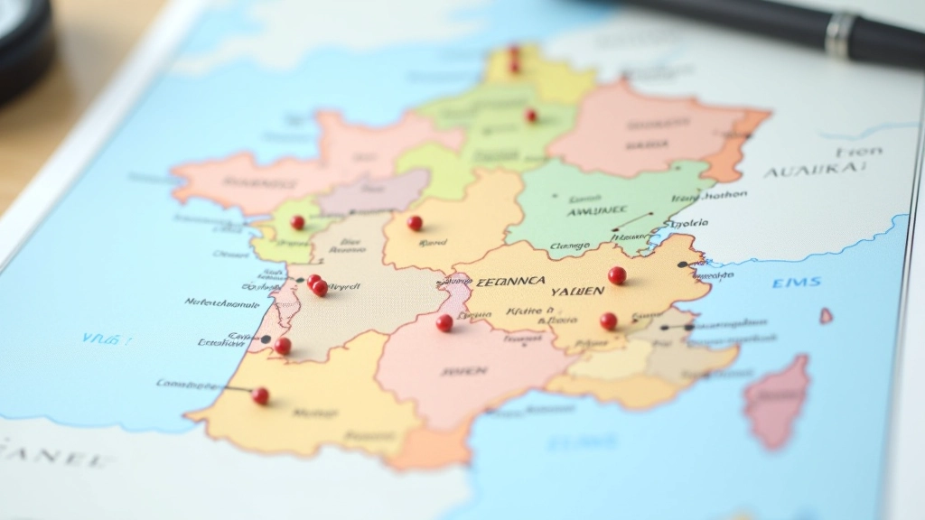 Carte de France montrant les zones de régulation des loyers en couleurs différentes